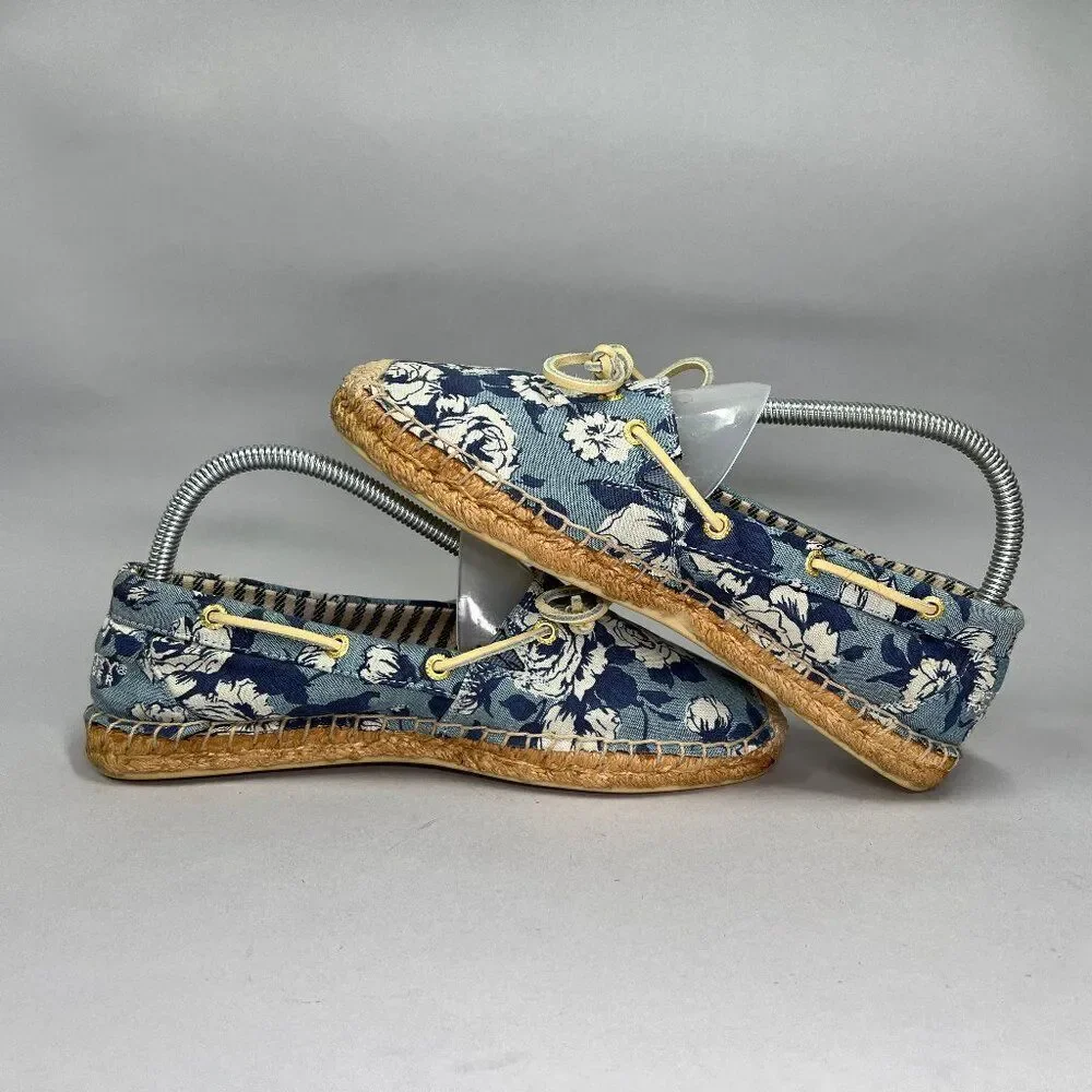 Sperry‎ Women's Size 8 Floral Print Espadrille Slip On Shoes